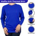thumbnail image 2 of GBH Women's Loose Fit Crew Neck Waffle-Knit Thermal Shirt (S-2XL), 2 of 4
