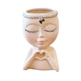 thumbnail image 4 of Girl Pen Soporter Organizador de escritorio de escritorio Multifuncional Accesorio Ornamento Cepillo de maquillaje para la oficina del dormitorio de Beige, 4 of 8
