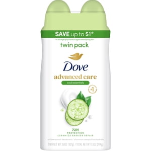 Dove Advanced Care Cool Essentials Dry Spray Antiperspirant, 2-Pack
