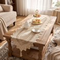 thumbnail image 6 of Vintage Lace Table Runner with Tassel Trim, Elegant Hollow Out Dining Table Cloth for Easter Decorations, Table Decor for Weddings, Parties, and Holidays, 6 of 7