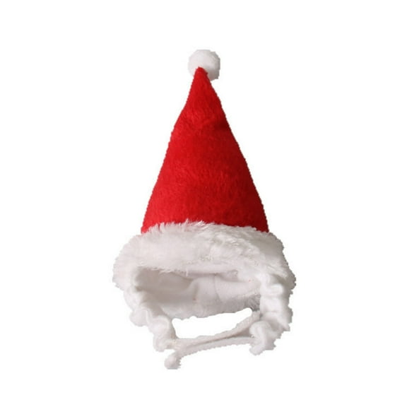 Pet Xmas Santa Claus Cap with Adjustable Strap for Ferret Rabbit Small Animal