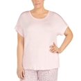 thumbnail image 1 of DKNY Plus Size Petal-Back Chiffon-Panel Top, 1 of 1