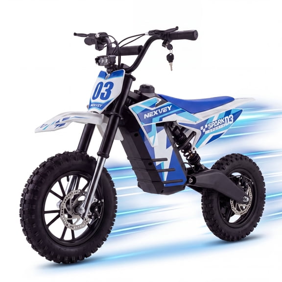 NEXVEY SPARK03 Electric Dirt Bike for Kids Teens 800W Off-Road Motorcycle, 3 Speed 22MPH, 48V Battery, Dual Brake & Suspension Electric Motocross Bike for Teens