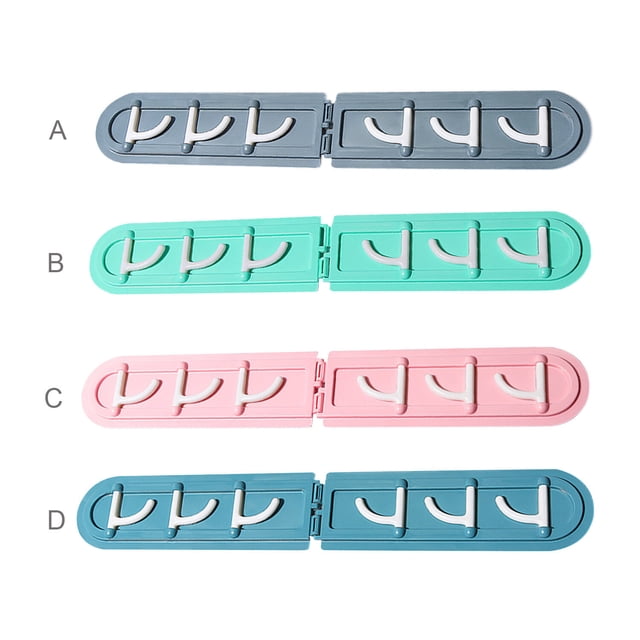 Dalazy Coat Rack Holder Wall Mounted Hat Key Hooks Hanger Hanging Storage Organizer for Bathroom Kitchen, ABS, Gray