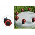 thumbnail image 3 of DEWEL Plant Caddy with Wheels Indoor Outdoor Round Plant Stand Dolly with Caster Wheels Clear Garden Shop Plant Saucer Tray for Home Inner Dia 10in, 3 of 6
