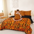 thumbnail image 3 of Erosebridal Teens Black Orange Geometric Camo Twin Bedding Sets 7-Piece,Boys Girls Abstract Camouflage Bedding Comforter Set,Black Reversible, 3 of 6