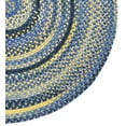 Capel Rugs American Heritage Braided Area Rug 36" Round Blue & Yellow