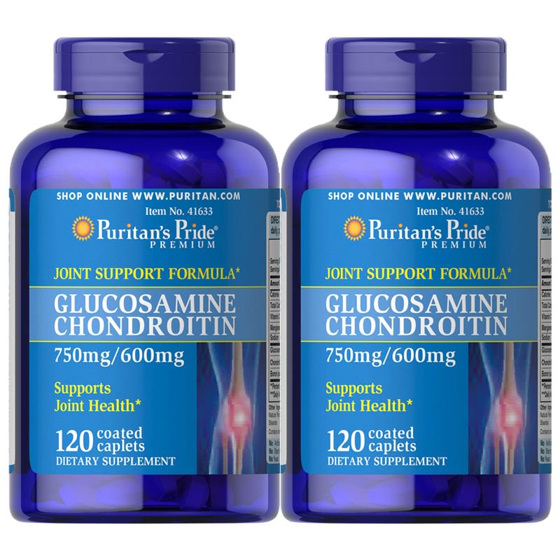 Puritan's Pride Glucosamine Chondroitin 750 mg/600 mg (2 PACK