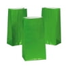 Green Paper Bags - Party Supplies - 12 Pieces