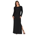 thumbnail image 6 of Womens Round Neck Shimmery Maxi Dress, 6 of 9