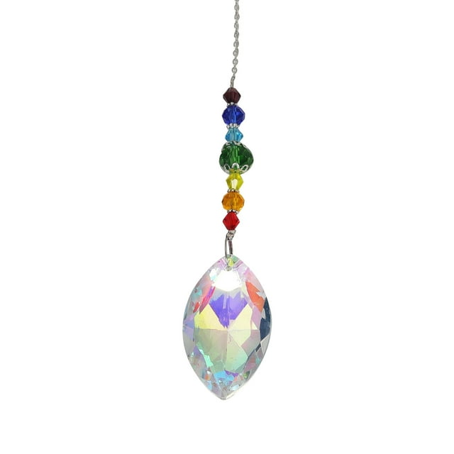 Solar Catcher with Crystal Hanging Crystal Solar Catcher Colorful Crystal Prism Glass Hanging Solar Catcher Christmas Tree Decoration