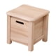 thumbnail image 3 of Reposapiés de madera con cajón reposapiés para habitaciones pequeñas en la mesita de noche 30cmx30cmx30cm, 3 of 9
