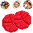 thumbnail image 3 of Non-Stick Silicone Belgian Waffle Maker, Creative Baking Accessories, Easy To Store Rolled, Heat Resistant From -40 To 230 Degrees Celsius, Perfect For Homemade Fluffy Belgian Waffles, 2Pcs, 3 of 8