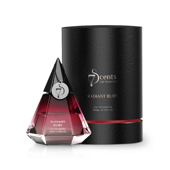 7 Scents Radiant Ruby Eau De Parfum For Men & Women 100ml, 3.4 Fl.oz. | Long Lasting Unisex Fragrance | Exquisite Indo Luxury Perfume