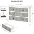 thumbnail image 2 of Wood Dresser for Bedroom,6 Drawers Raw Wood Dresser,Modern Chest of Drawers Storage Cabinet,Nursery, Laundry, Living Room, Hallway, Office, Bedroom,Raw Wood, 2 of 9