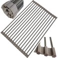 thumbnail image 1 of 17.9"L x 11.4"W Roll Up Dish Drying Rack Foldable Dish Rack Multipurpose Dish Drainers over the Sink Dish Drying Rack Roll-up Drying Rack SUS304 Dish Drying Rack by (Grey), 1 of 5