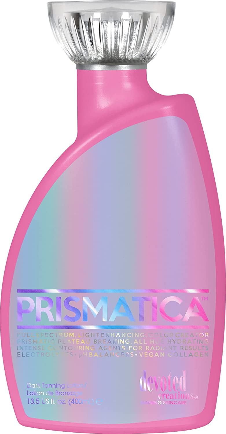 Devoted Creations Prismatica Full Spectrum Light Enhancing Vegan Hypo-Allergenic Tanning Lotion 13.5 oz.