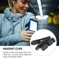 thumbnail image 2 of 8Pcs Portable Headphone Clips Exquisite Headset Clamps Headset Clips (Black), 2 of 6