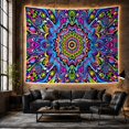 thumbnail image 6 of Moon Stars Radial with Complex Mandala Jagged Layered, Mystical Fantasy for Space Lovers, Galaxy Room Decor, Graduation Gift, Tapestry Wall Hanging for Bedroom and Dorm, 6 of 7