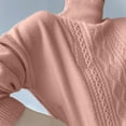 thumbnail image 5 of BLVB Womens Fall Winter 2 Piece Sweater Sets Long Sleeve Turtleneck Slit Pullover Wide Leg Pants Cozy Lounge Sets Tracksuits, 5 of 5