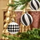 thumbnail image 5 of CaiYueKe Black White Christmas Ball Ornaments Set Minimalist Holiday Decor Shatterproof Plastic Hanging Tree Decorations Scandinavian Style 6-Piece Sphere Set for Modern Christmas Decor, 5 of 7