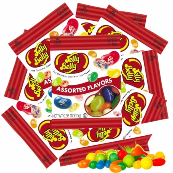 Jelly Belly Assorted Flavors Jelly Beans, Easter Basket Stuffer Candy, Pack of 10, 0.35 Ounces per Bag