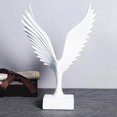 thumbnail image 2 of Nordic Angel Wing Statue Sculpture Artwork Resin for Bedroom Hotel Office white, 2 of 9