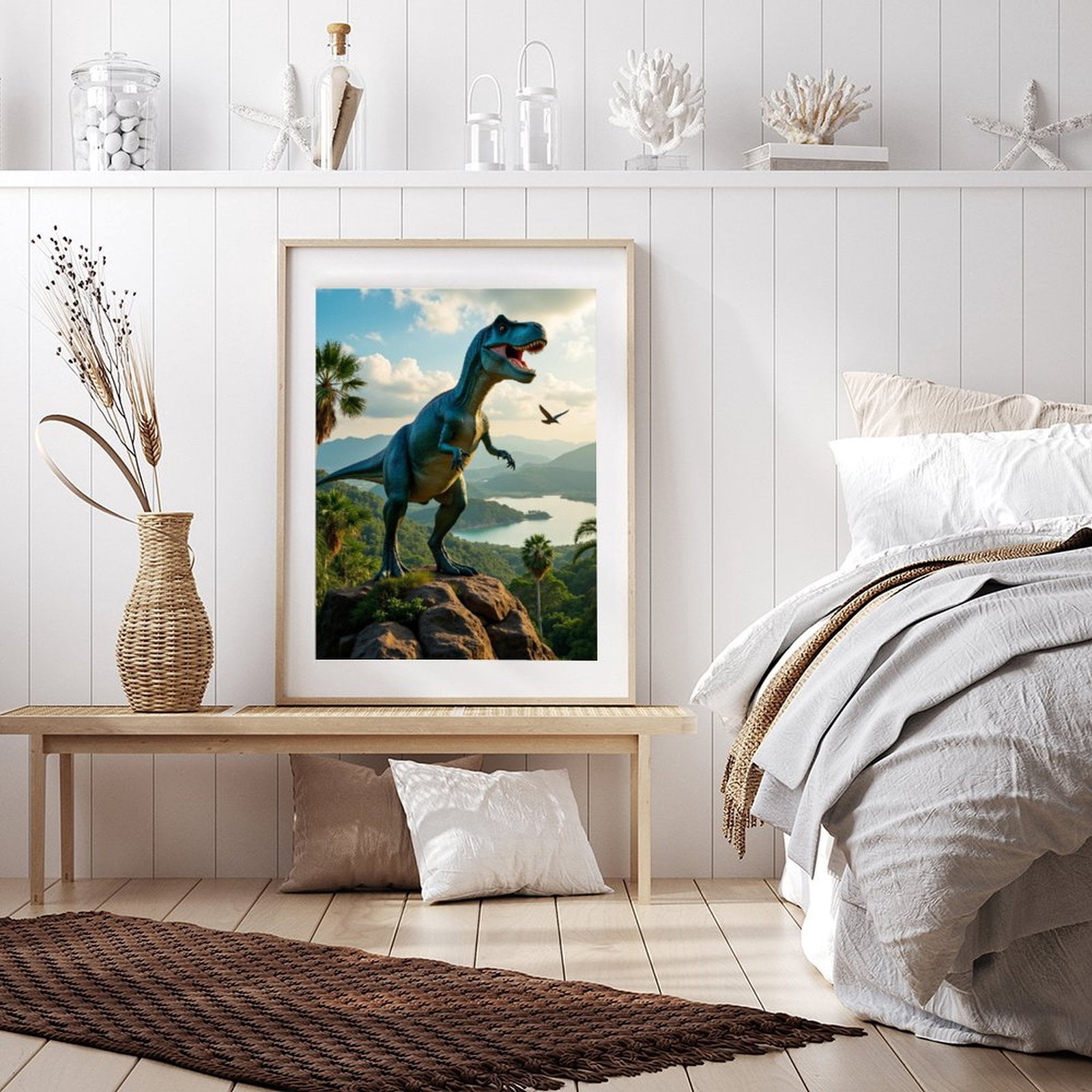 Diamond Art Kits for Adults - 5d Dinosaur Scenic Landscape Lake Skies Diamond Painting for Adults, Diamond Art for Adults Beginners, Diamond Painting Kits for Adults for Home Wall Decor