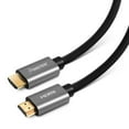 thumbnail image 5 of Insten - 6 Feet HDMI Male to Male Cable, 2.1 Version, 8K 60Hz, 48Gbps, Gold Connectors, Nylon Braided, Black, 5 of 8