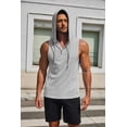 thumbnail image 5 of COOFANDY Men's Sleeveless Gym Hoodies Muscle Hooded Tank Tops Bodybuilding Workout Cut off T Shirt, 5 of 6