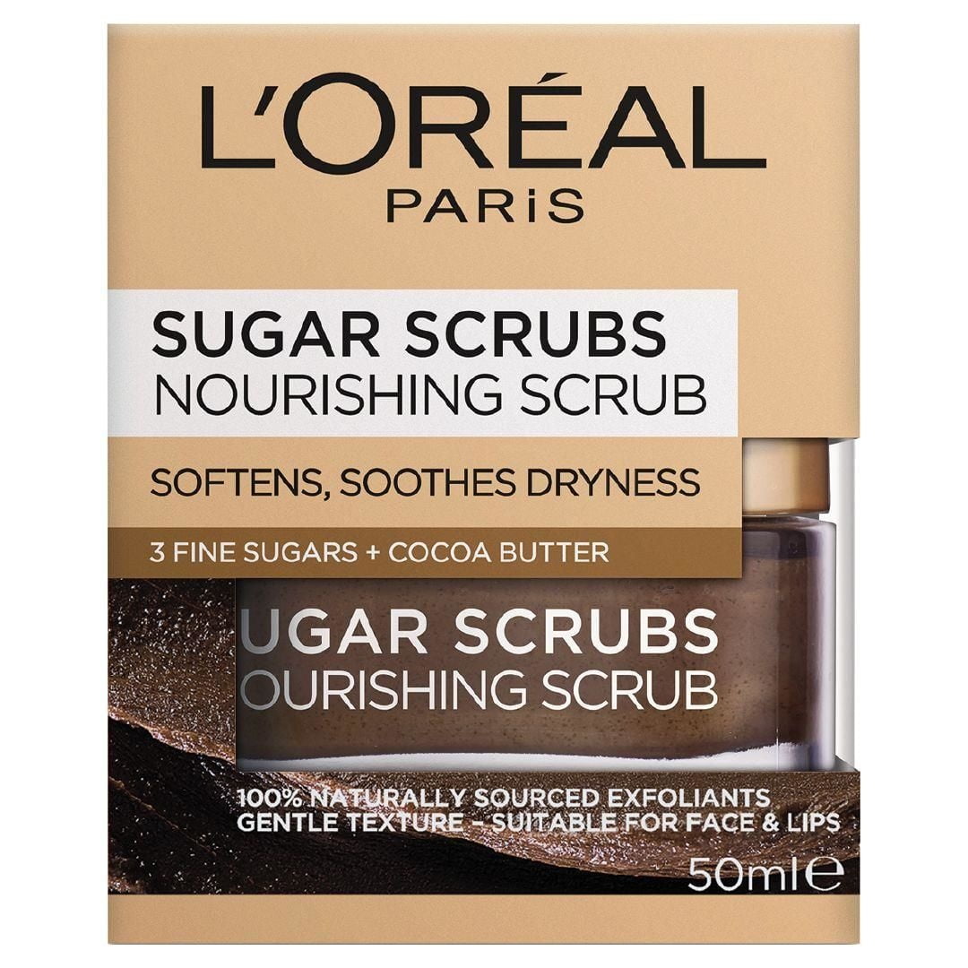 L'Oreal Sugar Scrubs Nourishing Scrub, Softens and Soothes Dryness, 50
