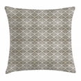 thumbnail image 1 of Damask Throw Pillow Cushion Cover, Damask Tile Illustration in Vintage Style Floral Swirls Abstract Design, Decorative Square Accent Pillow Case, 16 X 16 Inches, Off White and Black, by Ambesonne, 1 of 2