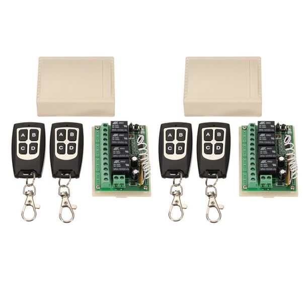 12V 4CH Canal 433Mhz Interruptor de Control Remoto Inalámbrico Circuito Integrado con 4 Transmisores DIY Reemplazar Kits de Herramientas de Piezas