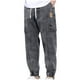 thumbnail image 5 of Pantalones largos para hombre, ropa de trabajo, vaqueros, tallas grandes, fáciles de usar, para primavera y otoño, estilo grueso, con vendaje para los pies, pantalones largos de poliéster para hombre., 5 of 6