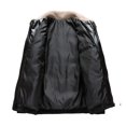 thumbnail image 4 of Wavsuf Leather Jackets for Men Winter Jacket Heavyweight for Men Coat Black Size M, 4 of 5