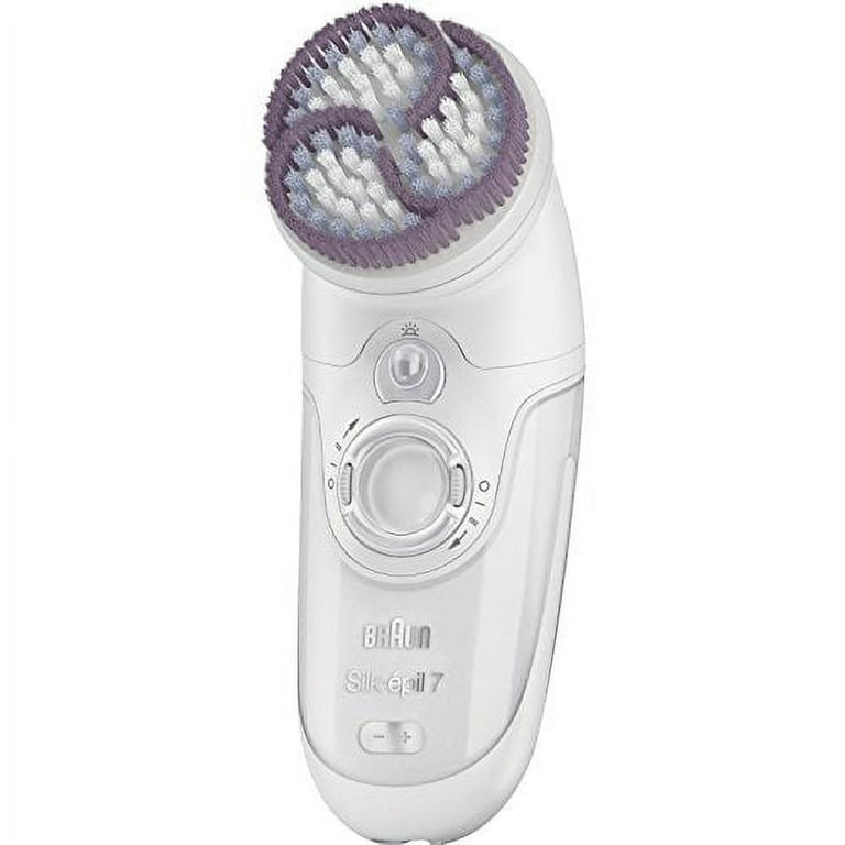 Braun Wet & Dry Cordless Waterproof Electric Hair Removal Epilator with  Facial Cleansing Brush for Women 
