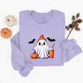 thumbnail image 5 of DIOAZUD Womens Halloween Sweatshirts Plus Size Ghost Graphic Pullovers Fall Classic Round Neck Long Sleeve Sweater Tops Halloween Costumes, 5 of 5