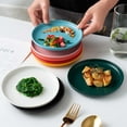 thumbnail image 6 of Modern Scandinavian Ceramic Dinner Plates, Round Matte Glaze Plates for Pasta, Salad, and Steak, 6 of 8