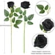 thumbnail image 2 of YZhouD - Ramo de 12 rosas artificiales de seda de tallo largo para decoración del hogar, bodas y fiestas (12 unidades, color negro), 2 of 7