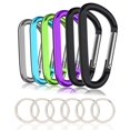 thumbnail image 1 of Clip para llavero con forma de anillo en D de aluminio, 6 unidades, Carabiner CampTek, 1 of 7
