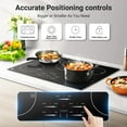 thumbnail image 3 of Sunmaki 30-Inch Electric Cooktop, 5-Burner Built-in Ceramic Glass Stove Top with Touch Control, 10600W, 3 of 9