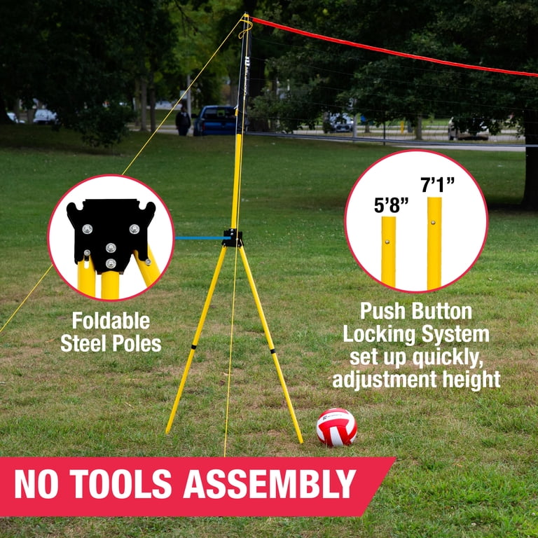 MD Sports 30 ft Volleyball Set with Steel Poles and Ball photo 3