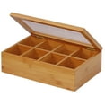 thumbnail image 1 of Caja de té Oceanstar TB1323 de bambú de 30 cm con 8 compartimentos, 1 of 4