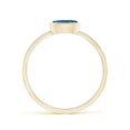 thumbnail image 2 of ANGARA Natural Bezel-Set Oval London Blue Topaz and Diamond Ring in 14K Yellow Gold for Women (Size-6x4mm) | November Birthstone, Anniversary, Jewelry Gift for Women | Natural London Blue Topaz Ring, 2 of 10