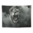 thumbnail image 5 of Creowell Lion Tapestry, Wild Animal African Lion on Black Background, Black and White Lion Tapestry, Animal Lion Tapestry Wall Hanging for Bedroom Living Room Collage Dorm Room Painting, 5 of 6