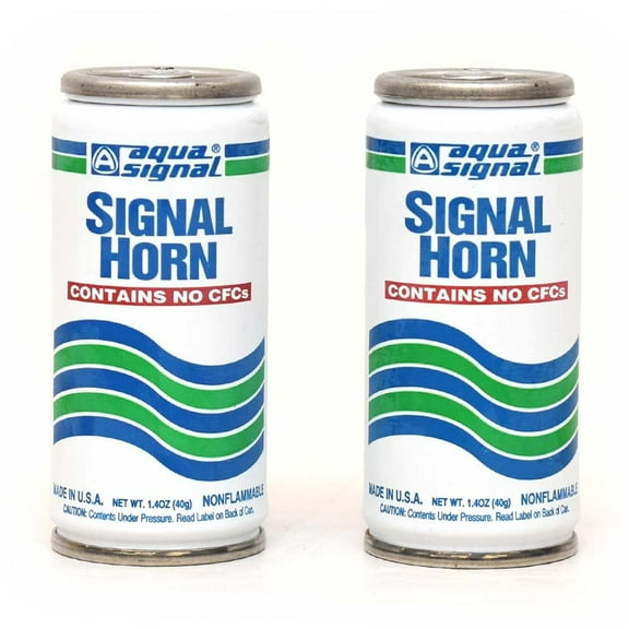 Aqua Signal Boat Horn Refill Canisters | 1.4 Oz White Green (Pair)
