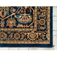 thumbnail image 5 of Unique Loom Alcott Dorchester Rug Navy Blue/Beige 2' 2" x 9' 10" Runner Border Bohemian Perfect For Bathroom Hallway Mud Room Laundry Room, 5 of 7