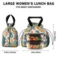 thumbnail image 5 of Boho Bohemia Flower Drawstring Lunch Bag Women - Drawstring Lunch Bag Insulated for Work Office - Stain-Resistant Large Lunchbags for Women with Multi-Pockets, 5 of 6