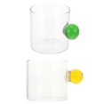 thumbnail image 4 of Smooth Surface Round Shape Mugs 2Pcs Heat-Resistant Handle Cups Assorted Color Perfect For Family Friends Usage, 4 of 5