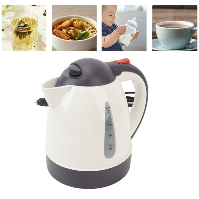 Hervidor Portátil para Coche, Hervidor Eléctrico de 1000 ml Con Apaguado Autico, Boquilla A PrueBa de Fugas, Botella Calentora de Agua Para Coche, Camión, para Hacer Té y Y y Y y